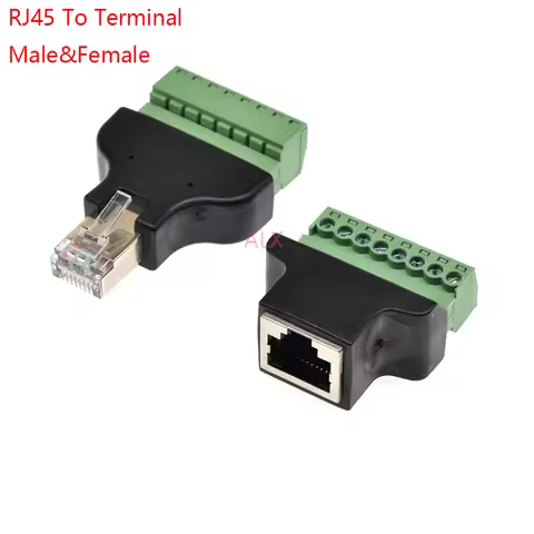1Pcs High Quality RJ45 To Screw Terminal Adaptor RJ45 Male/Female To 8 Pin Connector RJ45 Splitter F