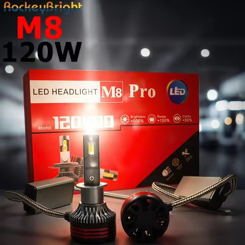 M8 Pro 120W 12000LM H7 LED Headlights Bulb H7 H8 H11 Car Headlight M8 LED Headlight Kit
