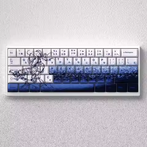 73 Keys Saber Keycaps Anime Key Cap Dye-sub Key Caps PBT Cherry Profile for Mechanical Keyboard Ace6