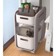 Wheels mobility Rack, Book shelving, storage cabinet, Multi used shelves|抽拉推車置物架 客廳置物架 萬用層架, 多層收納架, 