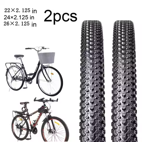 2Pcs Bike Tire 22x2.125 24x2.125 26x2.125 Mountain Bicycle Tyres for MTB City Road Cruiser Bike Rubb