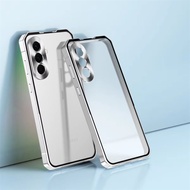 Luxury Matte Backboard Metal Aluminum Alloy Frame Slim Phone Case For Samsung Galaxy A56 A36 A26 A16