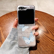 Suitable for Samsung Zflip6 Phone Case New Arrival Flip5 Foldable Screen Protective Case Feather Yar
