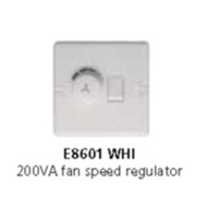 MK E8601 Whi | Fan Regulator Switch | 200VA Fan Speed Regulator