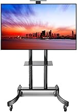 Home Office Universal TV Stand Mobile TV Stand with Wheels Tall Heavy Duty Swivel Universal TV Cart for 32/42/43/49/50/55/65 Inch Plasma/LCD/LED TV