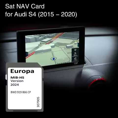 2024 Update Europe UK Maps 8W0919866CP for Audi S4 2015-2020 Vehicle SD GPS Card 16GB MHS2 MIB-HS Na