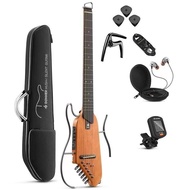 【In stock】COD spot Donner Travel Guitar, HUSH-I Headless Silent Guitar, Removable Frames Ultra Light
