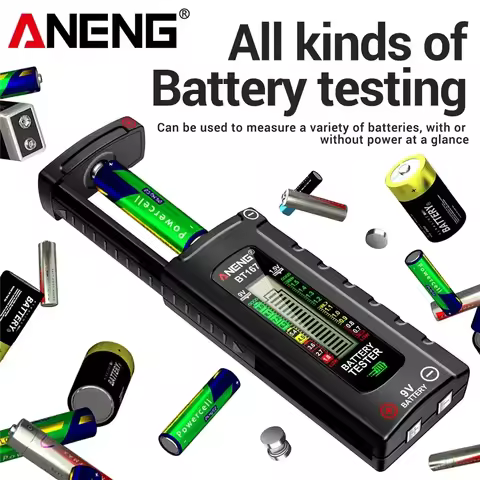 ANENG BT167 Tester Volt Test Checker Battery Detector Button Cell Power Diagnostic LCD Display C AA 