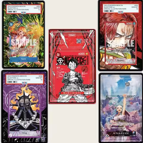 One Piece Monkey D. Luffy Nami Shanks King for Collection Card Psa Display Rack Extended Art Display