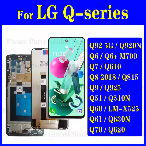 For LG Q51 Q60 Q61 Q70 LCD With Frame Q92 5G LM-Q920N Display Q6 Q7 Q8 Q9 Screen Touch Digitizer Ass