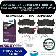 BENDIX ULTIMATE DISC BRAKE PAD (FRONT) FOR LEXUS ES200 ES250 ES300 ES350 [ASV60, AVV60, GSV60] (2012