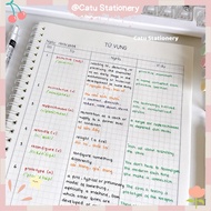 (B5) Vocabulary IELTS TOEIC English Vocabulary learning notebook with EV2 example writing area