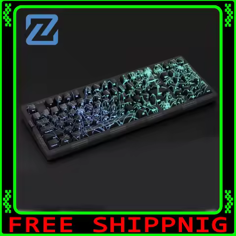 ZORNHER Zuohe ZH980 Spider Web Mechanical Keyboard 3mode RGB Wireless Gaming Keyboards Hot Swap Cust