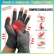 Compression Therapy Glove Open Finger Thumb Half Finger Gloves Wrist Support Sarung Tangan Terapi Fi