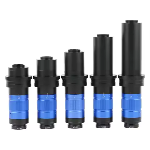 0.7X-5.6X Adjustable Microscope Adjustable Zoom C Mount Lens 300X 450X Continuously Monocular Lens F