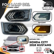 HONDA City 2017 Mustang Daylight DRL Running Signal Foglamp Casing Fog Lamp Lampu Depan Accessories