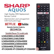 Sharp GB234WJSA Smart Flat Panel Led TV Remote Control with NETFLIXYouTube ( Replacement )