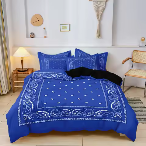 3pcs Queen Duvet Cover Set,Bohemia Red Duvet Cover Set Bedding, Paisley Elegant Duvet Cover, Retro S