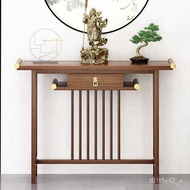W-8&amp; New Chinese Style Light Luxury Console Tables Simple Solid Wood Long Narrow Table Buddha Niche Altar Home Art Style