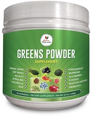 [USA]_Activa Naturals Greens Powder Supplement with Green Veggies  Fruits, Wheatgrass, Spirulina, Di