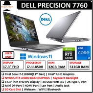 Dell Precision 7760 GAMING (1 YEAR WARRANTY T&C)Core i7 11th Gen NVIDIA RTX A4000 (8GB GPU) 17.3"inc