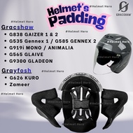 (PADDING) Gracshaw Helmet G919i / G585 / G565 / G9300 Gaizer G838/Gennex G535/Geomax G555 Inner Padd