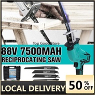 Cordless Reciprocating Saw Handsaw Saber Saw Multifunction Saw for Metal Wood Pipe Cutting Saw with 