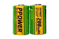 大熊百貨 - Ppower 2X 3V CR2 200毫安充電池 (2粒裝)