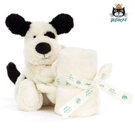 JellyCat Bashful Black & Cream Puppy Soother 黑白狗安撫巾