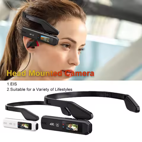 Head Mounted Camera 4K 30FPS EIS 130° Wide Angle Lens Video Camera Wearable Video Camera APP Wireles