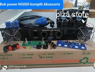 Bok power amplifier N5000 2 chanel 1.5U komplit Aksesoris bahan tebal model built up Box N5000 lengk