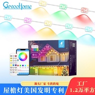 Bluetooth String Lights Waterproof Eaves Lights Outdoor Eaves LED Eaves Light RGBIC Eaves Light BB1F