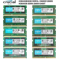 Crucial 4GB 8GB 16GB PC3L PC4 12800S 2666V 2400T DDR3L DDR4 1600Mhz 2666MHz 2400Mhz SODIMM Laptop Memory RAM