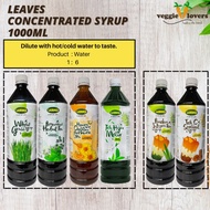 Leaves Concentrated Syrup 1000ml (Teh C Special/ Pandan 3 Layers/ Peppermint/Jasmine/Wheat Grass/Honey Chrysanthemum)