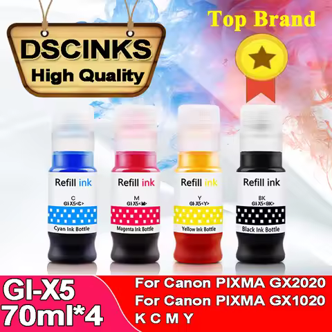 70ML*4 GI-25 GI25 Pigment Refill Bottle Ink High Capacity Work for Canon PIXMA MegaTank GX2020 GX102