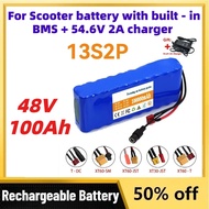 13S2P 48V 100Ah High Power Lithium-ion Rechargeable battery pack for Scooter battery with built - in