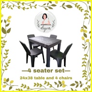 ❡ ☃ ☂ Dining Set Plastic Rattan Table and Chairs Set 2 Seater 4 Seater Indoor Outdoor Tables Chairs