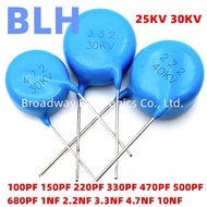 5PCS High pressure ceramics capacitors 25KV 30KV 25000V 30000V 680PF 681 1NF 102 2.2NF 222 3.3NF 332