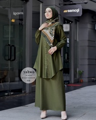 SET ROK PEMDA KHEKI R 020/PAKAIAN DINAS WANITA TERBARU/SET ROK PUTIH PUTIH/BAJU SETELAN WANITA BAHAN