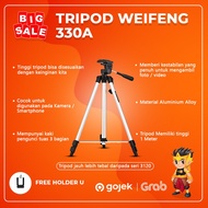Weifeng 330A Camera Tripod 1.4 Meters Strong Aluminum + Mobile Phone Holder