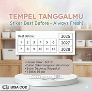 56 Pcs Best Before & Expired Date Stickers | Waterproof Food Processor Date Label