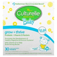 Culturelle, Probiotics, Baby, Grow + Thrive, Probiotics + Vitamin D Packets, 12-24 Months, Unflavore