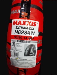 ban luar tubeless 90 90 14 m6234w extramaxx maxxis ban belakang vario