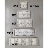 PVC BOX SURFACE TYPE NUT BOX 3x3 / 3x6 / 3x7 / 3x10 / 3x12