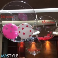 KOREAN BOBO BALON PVC 1 PACK (ISI 50 PCS) 12/18/24/36 INCH (BALON SAJA) TRANSPARAN BALON LED BALON L