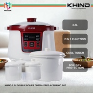 Khind Double Boiler (3.2 L) DB32N [Free 4 Ceramic Pot]
