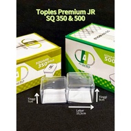 (1 DOZEN) Joy & Rich Sq Premium Cookie Jars 350gram Dessert Jar/s 350gram Square Jar/s 350ml Bold Ca