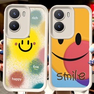 H43 Smiely White Casing for VIVO Y35 Y75 Y01 Y55 Y22 iQOO 13 Z10 T4 Z9X Y15s Y22s Y56 Y15a Z9 Y16 5G