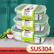 DAFEIKE Lunch Box 304 Stainless Steel Bento Box Eco-friendly Portable Food Storage Container for Kid