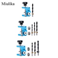 Miulika Pocket Hole Jig Kit Dowel Jig Set Aluminum Alloy Cabinet Door Mounting Jig